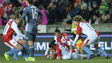 Úvodní utkání čtvrtfinále fotbalové Ligy mistryň: Slavia Praha - Bayern... Úvodní utkání čtvrtfinále fotbalové Ligy mistryň: Slavia Praha - Bayern...