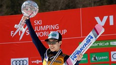 Japonec Rjoju Kobajaši slaví vítězství v celkovém hodnocení Světového poháru ve... Japonec Rjoju Kobajaši slaví vítězství v celkovém hodnocení Světového poháru ve...