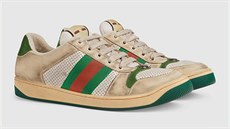 Tenisky od módní značky Gucci vypadají jako by byly špinavé. Tenisky od módní značky Gucci vypadají jako by byly špinavé.