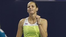 Spokojená Karolína Plíšková v semifinále turnaje v Miami. Spokojená Karolína Plíšková v semifinále turnaje v Miami.