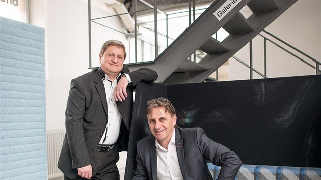 Zakladatelé a majitelé firmy RIM Milan Nagy (vpravo) a Rudolf Fukal.