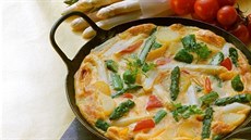 Frittata s bílým a zeleným chřestem Frittata s bílým a zeleným chřestem