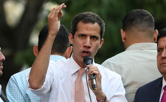 Venezuelský opoziní lídr Juan Guaidó (1. dubna 2019)