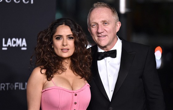 Salma Hayeková a Francois-Henri Pinault (Los Angeles, 7. listopadu 2015)