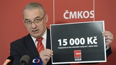 Předseda Českomoravské konfederace odborových svazů Josef Středula vystoupil 8.... Předseda Českomoravské konfederace odborových svazů Josef Středula vystoupil 8....