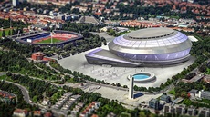 Vizualizace multifunkční haly pro zimní sporty na Strahově Vizualizace multifunkční haly pro zimní sporty na Strahově