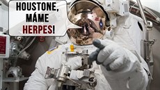 Astronaut Luca Parmitano ve skafandru „enhanced EMU“ během kontroly v... Astronaut Luca Parmitano ve skafandru „enhanced EMU“ během kontroly v...