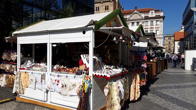 Velikonoční trh na Václavském náměstí.