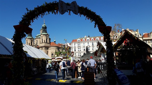 Velikonoční trh na Staroměstském náměstí.