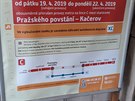 Přes Velikonoce 19.04.2019-22.04.2019 nepojede metro na lince C v úseku Pražského Povstání-Kačerov. Důvodem je oprava trati.Náhradní dopravu zajistí ve vyloučeném úseku jako tradičně náhradní autobus X-C. Informační kampaň již začala. Snímek ze stanice S Přes Velikonoce 19.04.2019-22.04.2019 nepojede metro na lince C v úseku Pražského Povstání-Kačerov. Důvodem je oprava trati.Náhradní dopravu zajistí ve vyloučeném úseku jako tradičně náhradní autobus X-C. Informační kampaň již začala. Snímek ze stanice S