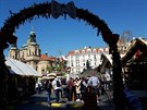 Velikonoční trh na Staroměstském náměstí. Velikonoční trh na Staroměstském náměstí.