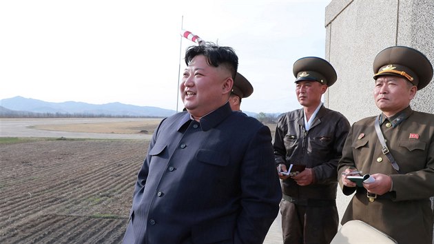 Severokorejsk ldr Kim ong-un pi leteck pehldce (16. dubna 2019)