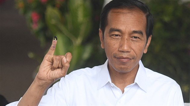 Indonsk prezident Joko Widodo bhem indonskch voleb (17. dubna 2019)