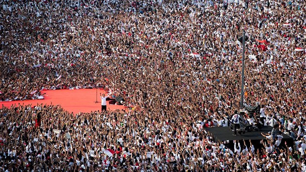 Indonsk prezident Joko Widodo na pedvolebn kampani.