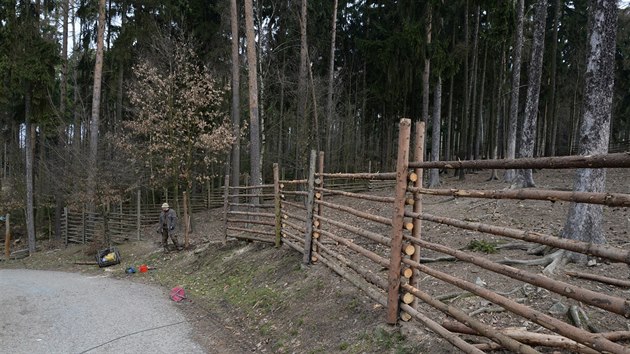 Fotografie jednoho z mst olomouck zoologick zahrady na Svatm Kopeku pedtm, ne ji poniila v polovin bezna 2019 vichice.