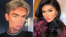 Muž se mění v ženu díky make-upu Muž se mění v ženu díky make-upu