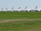 Uzemněná letadla Boeing 737 Max, letiště Praha. Uzemněná letadla Boeing 737 Max, letiště Praha.