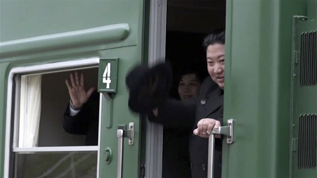 Obrnn vlak severokorejskho dikttora Kim ong-una dorazil do Vladivostoku na vchod Ruska. (24. dubna 2019)