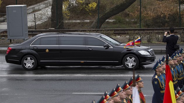 Kimova limuzna ve Vladivostoku bhem summitu s Vladimirem Putinem. (26.04.2019)
