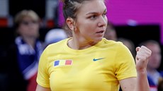 Rumunská tenistka Simona Halepová v semifinále Fed Cupu.