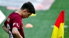 Michal Sáček ze Sparty po porážce s Karvinou Michal Sáček ze Sparty po porážce s Karvinou