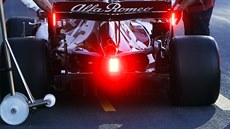 Detail vozu Sergia Pereze z Racing Point Detail vozu Sergia Pereze z Racing Point