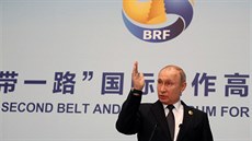 Ruský prezident Vladimir Putin na konferenci o projektu nové Hedvábné stezky v... Ruský prezident Vladimir Putin na konferenci o projektu nové Hedvábné stezky v...