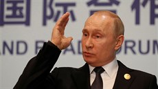 Ruský prezident Vladimir Putin na konferenci o projektu nové Hedvábné stezky v...