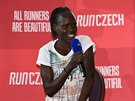 Izraelská běžkyně Lonah Chemtai Salpeter vystoupila na páteční tiskové konferenci k Volkswagen Maratonu Praha, který se koná v neděli 5.5.2019. Izraelská běžkyně Lonah Chemtai Salpeter vystoupila na páteční tiskové konferenci k Volkswagen Maratonu Praha, který se koná v neděli 5.5.2019.