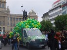 Pražský pochod za legalizaci marihuany. Pražský pochod za legalizaci marihuany.