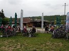 Říční lázně Radotín - oblíbené místo cyklistů. Říční lázně Radotín - oblíbené místo cyklistů.