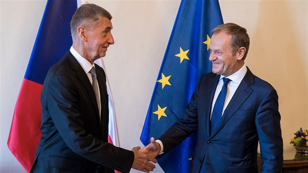 Premir Andrej Babi bude s pedsedou Evropsk rady Donaldem Tuskem eili bezpenost i budoucnost Evropsk unie (8. kvtna 2019).
