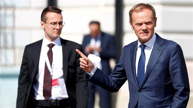 Pedseda Evropsk rady Donald Tusk na summitu EU v rumunskm Sibiu (9. kvtna 2019)