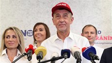 Premiér Andrej Babiš hovoří na tiskové konferenci při zahájení kampaně před... Premiér Andrej Babiš hovoří na tiskové konferenci při zahájení kampaně před...