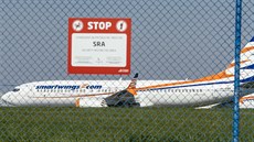 Uzemnná letadla Boeing 737 MAX spolenosti Smartwings na letiti v praské...