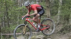 Ondřej Cink na trati závodu Českého poháru ve Městě Touškově s číslem 1. Ondřej Cink na trati závodu Českého poháru ve Městě Touškově s číslem 1.