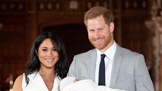 Vévodkyn Meghan, princ Harry a jejich syn Archie Harrison Mountbatten-Windsor...