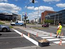 Obnova dopravního značení v ulici Na Strži v Praze 4. Obnova dopravního značení v ulici Na Strži v Praze 4.