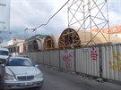 Průřez prací na Negrelliho viaduktu. Průřez prací na Negrelliho viaduktu.