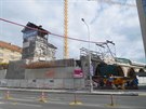 Průřez prací na Negrelliho viaduktu. Průřez prací na Negrelliho viaduktu.