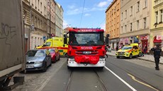 Požár sklepních kójí zablokoval pražskou Nuselskou ulici (18. 5. 2019). Požár sklepních kójí zablokoval pražskou Nuselskou ulici (18. 5. 2019).