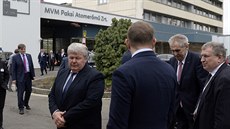 Prezident Miloš Zeman (druhý zprava) navštívil 16. května 2019 při své návštěvě... Prezident Miloš Zeman (druhý zprava) navštívil 16. května 2019 při své návštěvě...