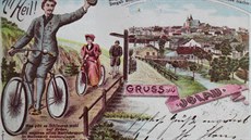 Německý pozdrav All Heil!, obvyklý na dobových lístcích s cyklistickou... Německý pozdrav All Heil!, obvyklý na dobových lístcích s cyklistickou...