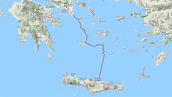 Trasa expedice Monoxylon