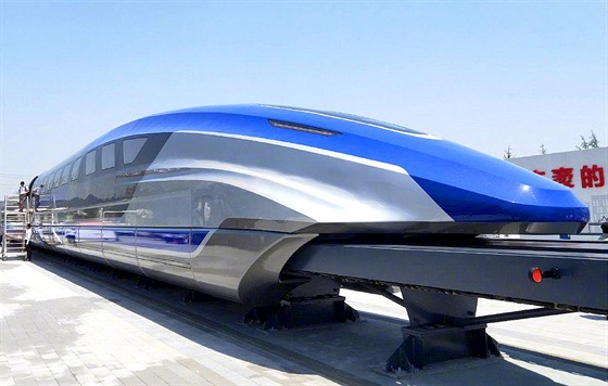 Prototyp nového maglev vlaku, který bude vyrábt ínská spolenost CRRC.