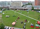 Výstava trávních sekaček a zahradní techniky. Výstava trávních sekaček a zahradní techniky.