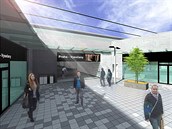 Vizualizace revitalizované železniční stanice Praha-Vysočany Vizualizace revitalizované železniční stanice Praha-Vysočany