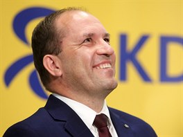 Pedseda KDU-SL Marek Vborn ek na vsledky eurovoleb ve tbu strany v...