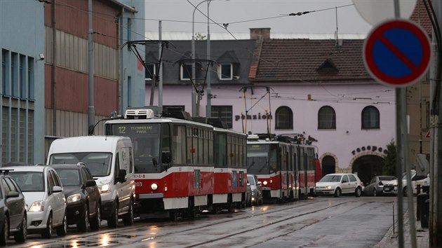 V brnnskch zcpch nabraj vozy hromadn dopravy zpodn v du destek minut.