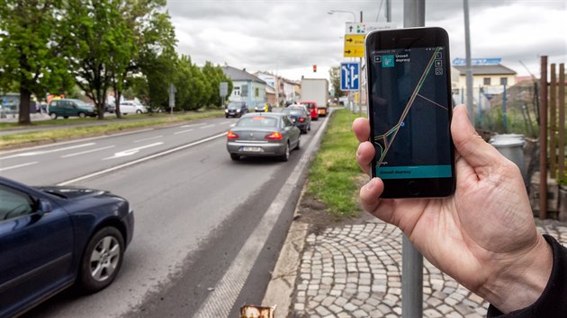 Test aplikace Chytr Olomouc ukzal, e hustotu dopravy monitoruje a na vjimky pomrn pesn.